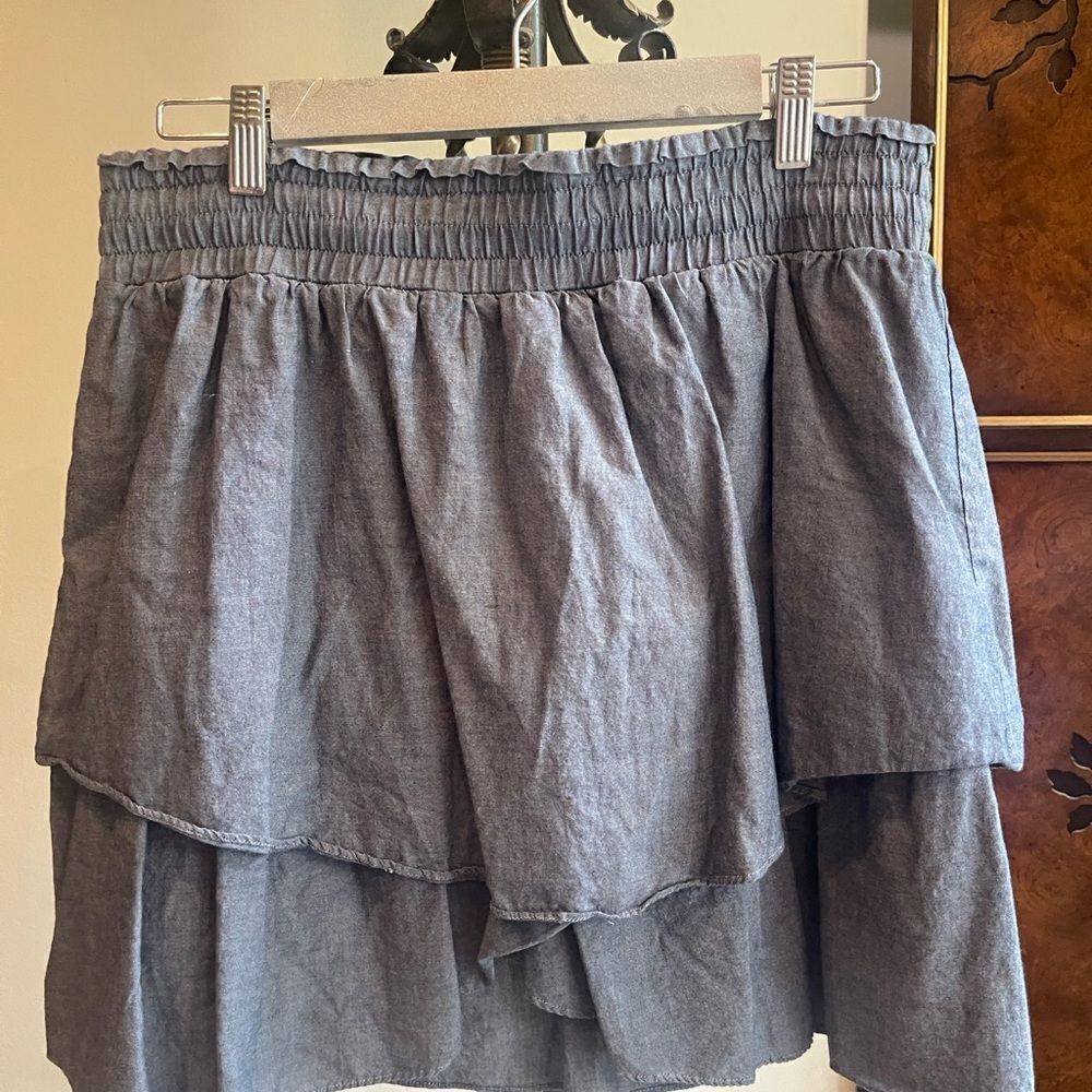 ADORABLE FUN Blue Two Ruffle Skirt - Picture 15 of 17